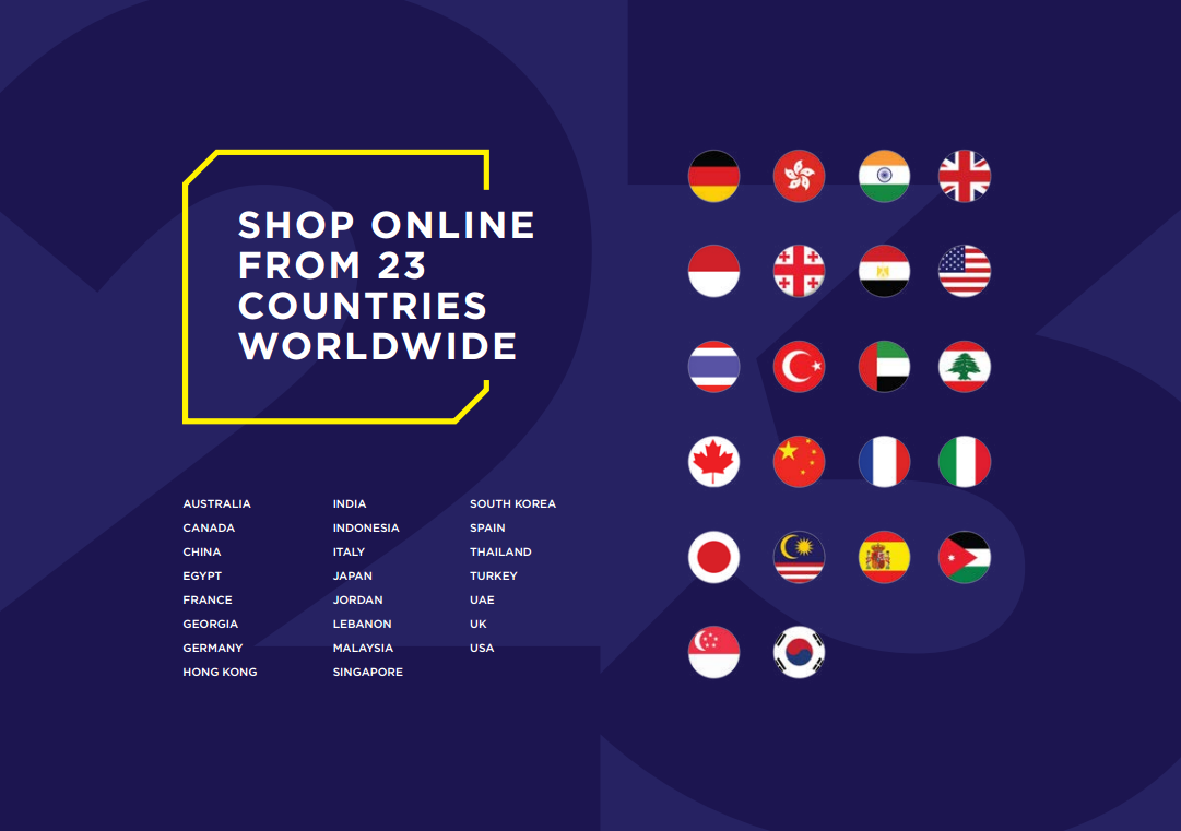 Shop from 23 Countries Worldwide