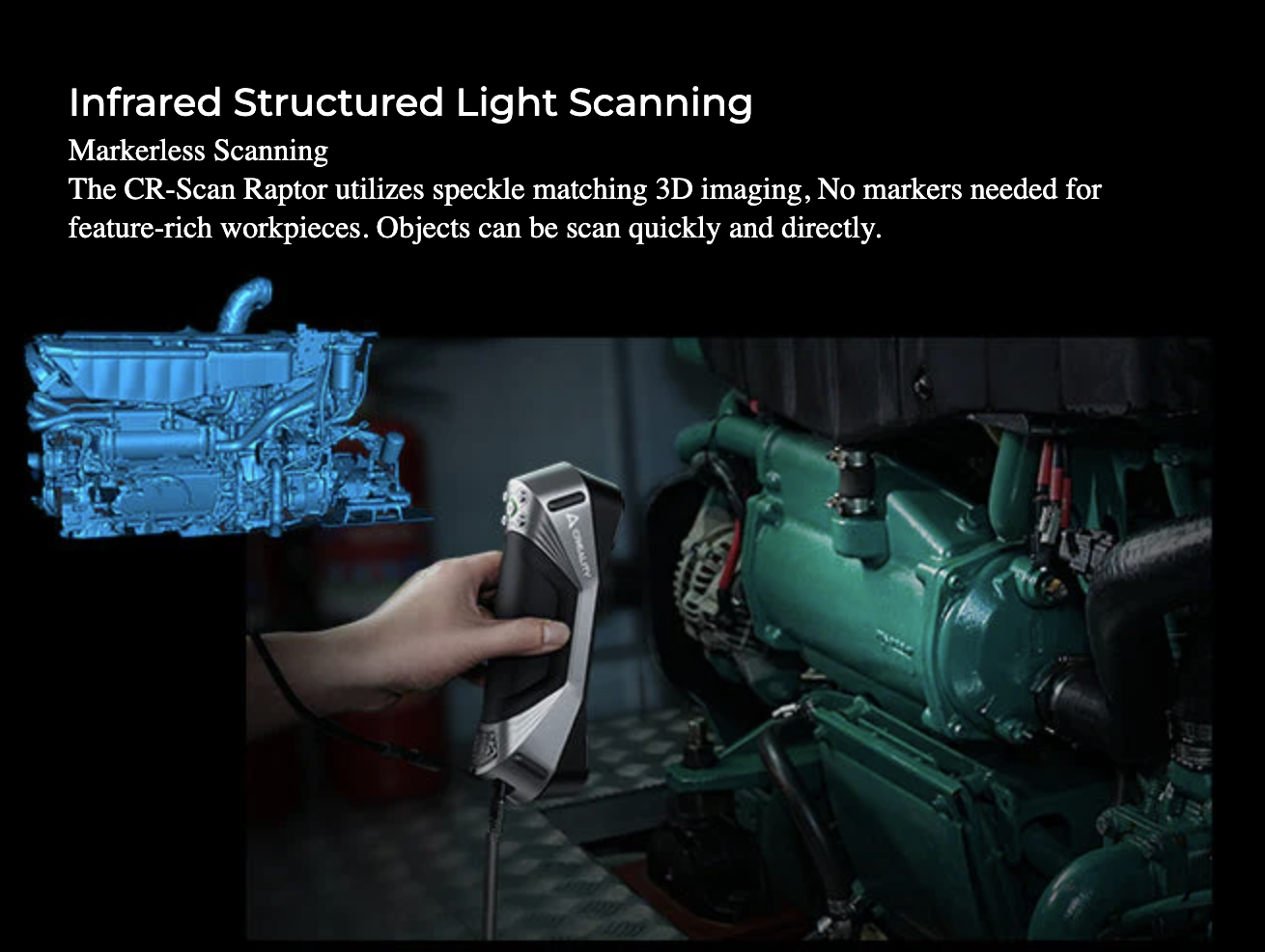 Creality Raptor - Infrared Structured Light Scanning